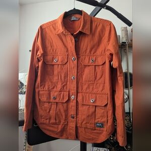Eddie Bauer Exterior Utility Jacket Rust Orange Sz XS - EUC